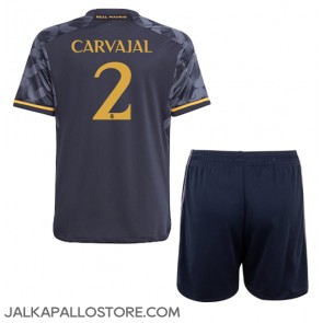 Real Madrid Daniel Carvajal #2 Vieraspaita Lapsille 2023-24 Lyhythihainen (+ shortsit)